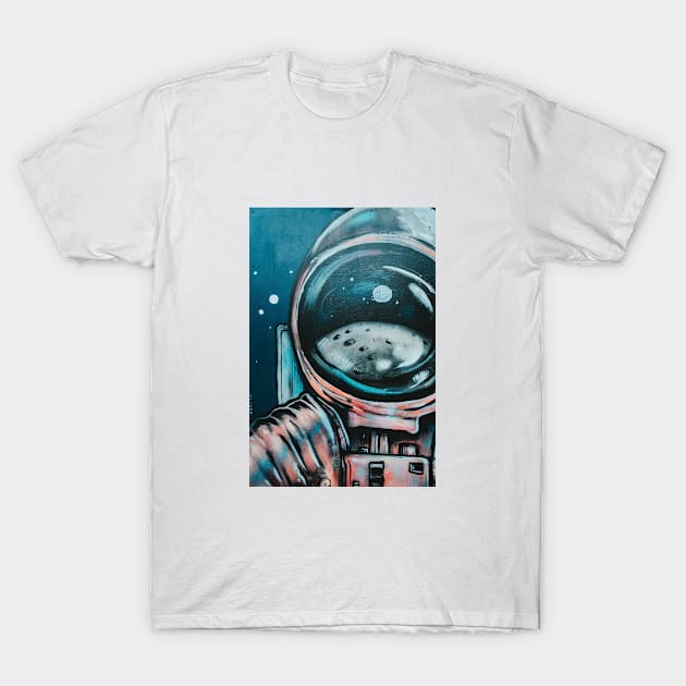 astronomy, outer space, solar system, galaxy, sky, colorful, moon, sci fi, science fiction, funny, cool, flouting, astronaut, humor, stars, planets, space, science, star, funny space, space travel, science funny T-Shirt by Osmin-Laura